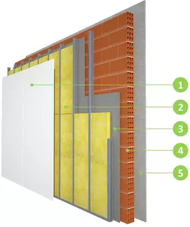Solución aislación - Placa, panel lana, ladrillo h 12